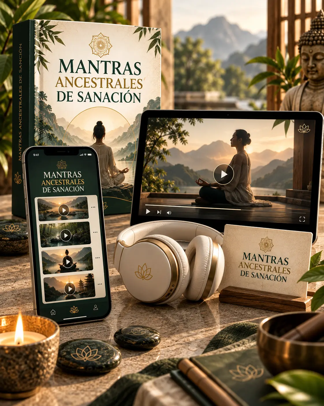 Mockup de Mantras ancestrales de sanación